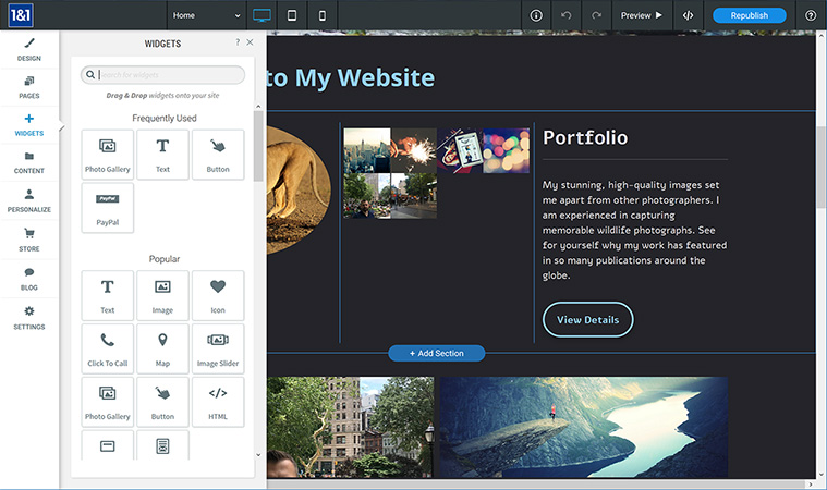 1&1 Website Builder