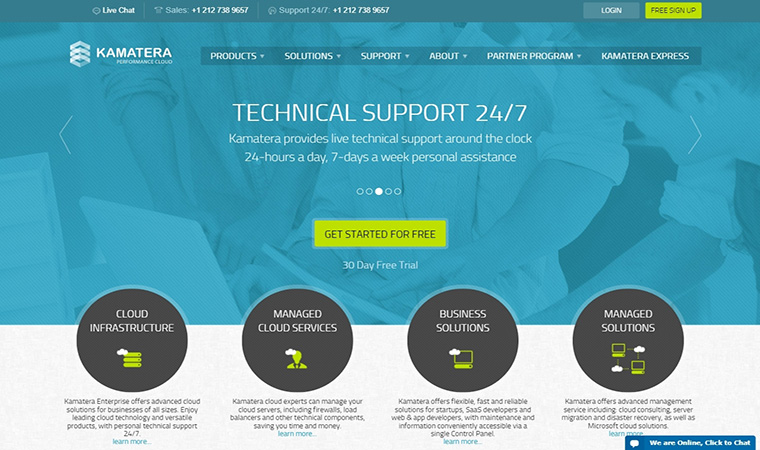 Kamatera Homepage