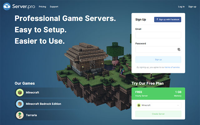 Server.pro Homepage